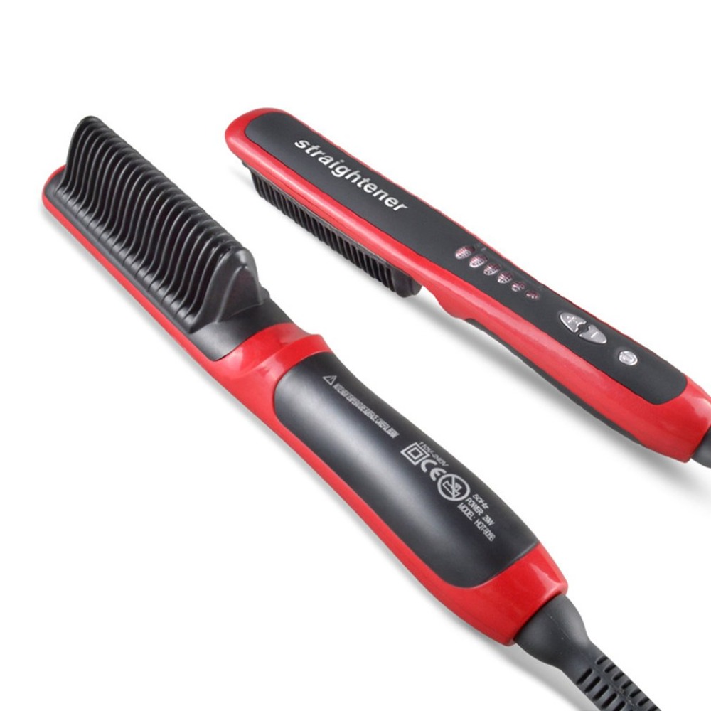 Men Beard Straightener Hot Heating Comb Hair Straightener Brush Mutifunctional Hair Comb Smoothing Iron Hair Straightening Brush