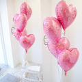 5pc 18inch Happy Birthday Heart Inflatable Foil Balloons for Birthday Party Decorations Helium Balloon Globos Wedding Decoration