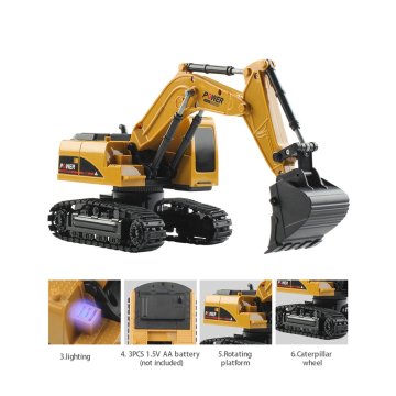 RC Trucks Mini Remote Control Bulldozer 1:24 Alloy Engineering Car Dump Truck Crane Truck Excavator Electric Vehicle Toys