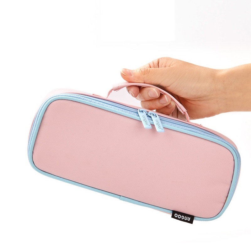 Angoo Handbag style Pen Pencil Bag Case Nice Color Washable Fabric Hand Held Storage Pouch for Pens Stationery Zakka things F734