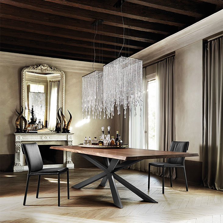 wooden dining table