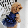 2018 Mesh Princess Dog Dresses Summer Dog Clothes Bow Tutu Princess Dress Puppy Lace Skirt Wedding Party Pet Apparel