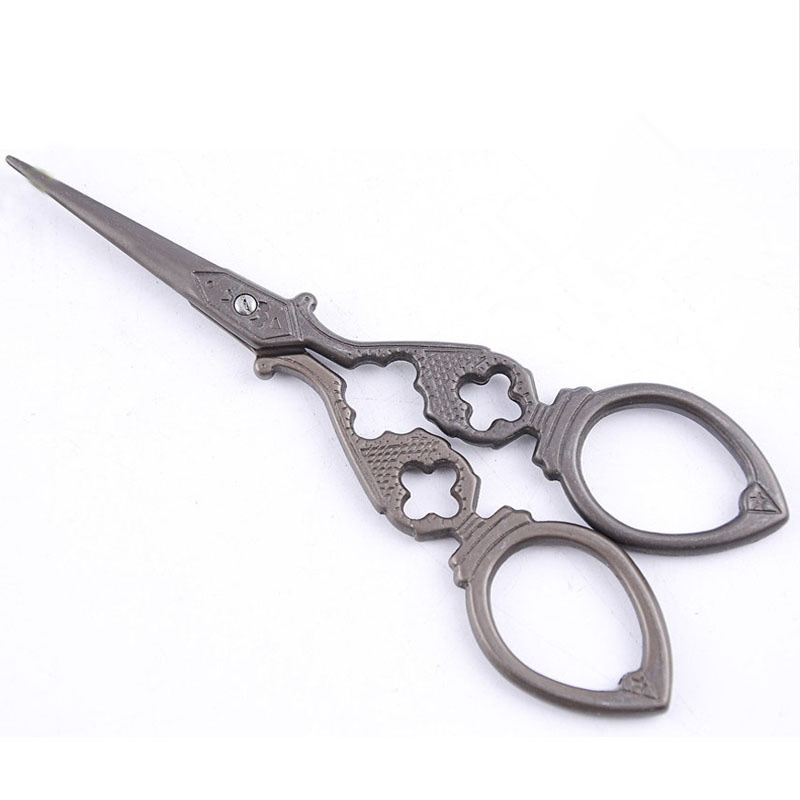 1Pcs Stainless Steel European handicraft Embroidery Antique Retro classic Vintage Floral Tailor Scissors Sewing Shears DIY Tools