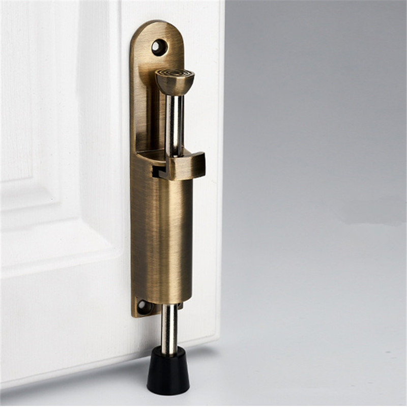 Zinc Alloy Foot-operated Lever Door Stops Adjustable Kickdown Bronze Door Holder Door Stop Hardware Door Buffer Fittings