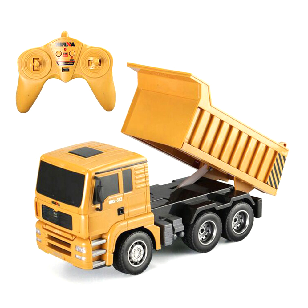 1/18 RC Dump Truck Excavator Electric Kid Engineering Construction Model Hui Na Toys Sand Transporter Remote Control Car for Boy