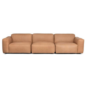 Solae Canyon Tan Leather Sofa