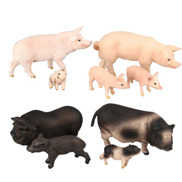 9 Kinds Simulation Pig Animal Figure Collectible Toys Cute Pig Animal Action Figures Kids Small Size Plastic Cement Toys