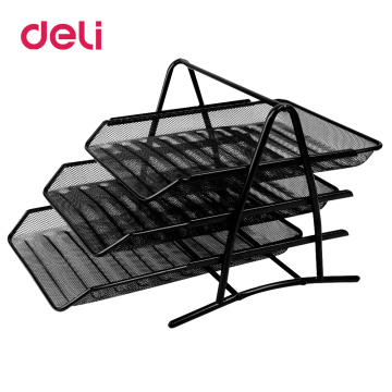 Deli File trays three layers file box data box office desk office supplies metal document