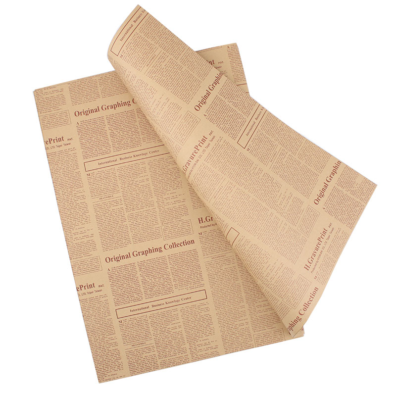 10pcs/bag Gift Wrapping Paper Roll Vintage Newspaper Double Sided Gift Wrapping Flower Shop Bouquet Packaging Paper Material
