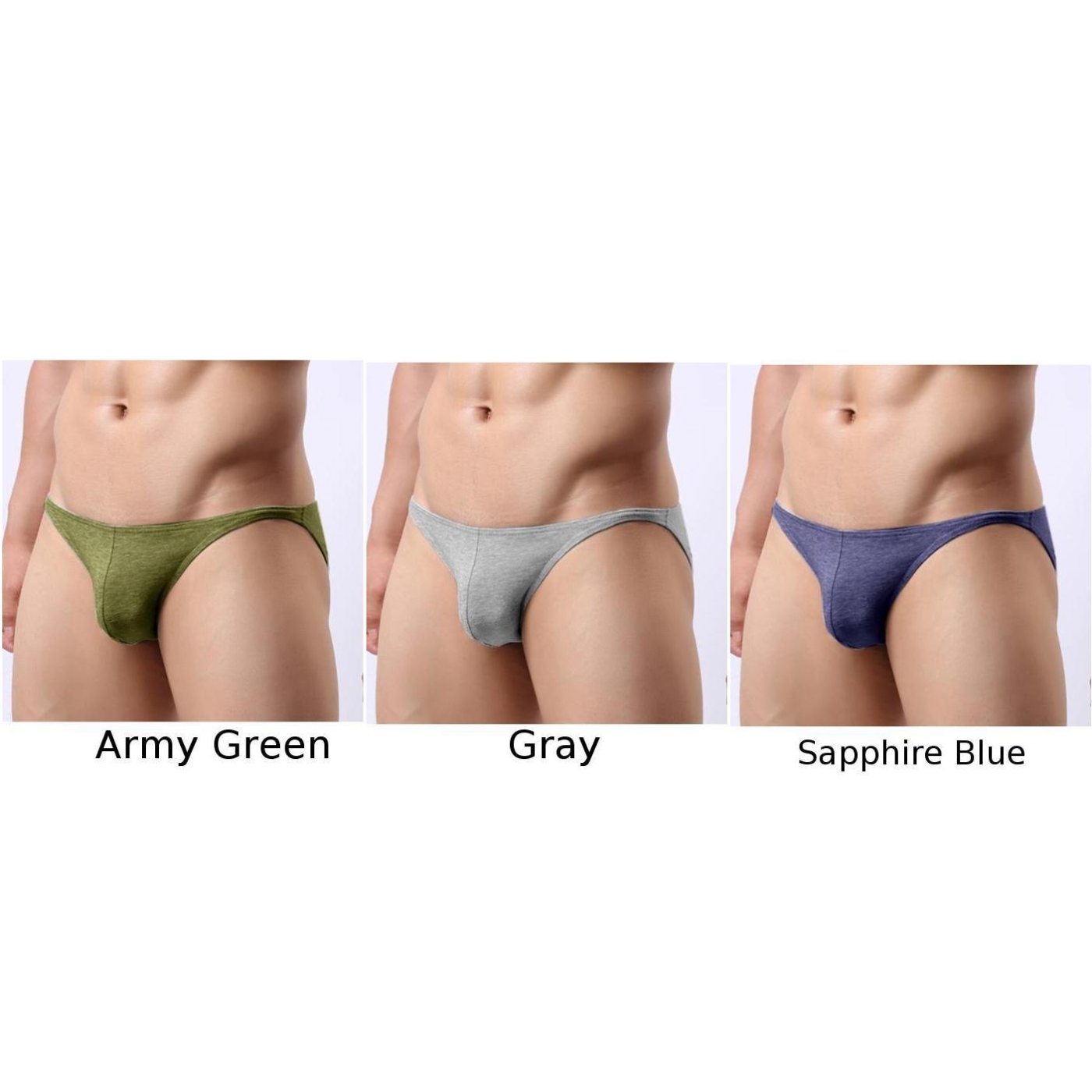 100% Cotton Men's Sexy Cotton Underwear Briefs Breathable Thong Lingerie Stretch Underpants Sexy Men's Briefs