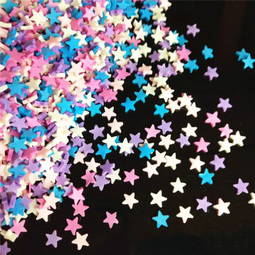 20g/lot Star Polymer Hot Soft Clay Sprinkles Colorful for Crafts plastic klei Tiny Cute Mud Particles Violet