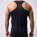 Men's Transparent Undershirt See Though Sleeveless Shirt Mesh Breathable Bodybuilding Vest Sexy Men Tank Tops