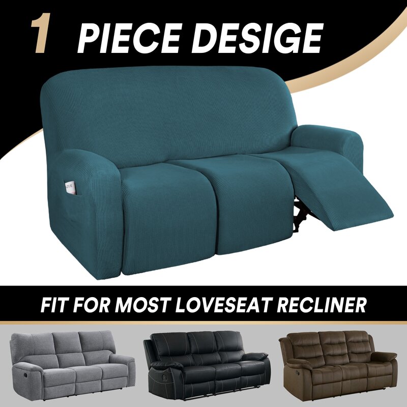 1-Piece Recliner Slipcover with separate cushion cover