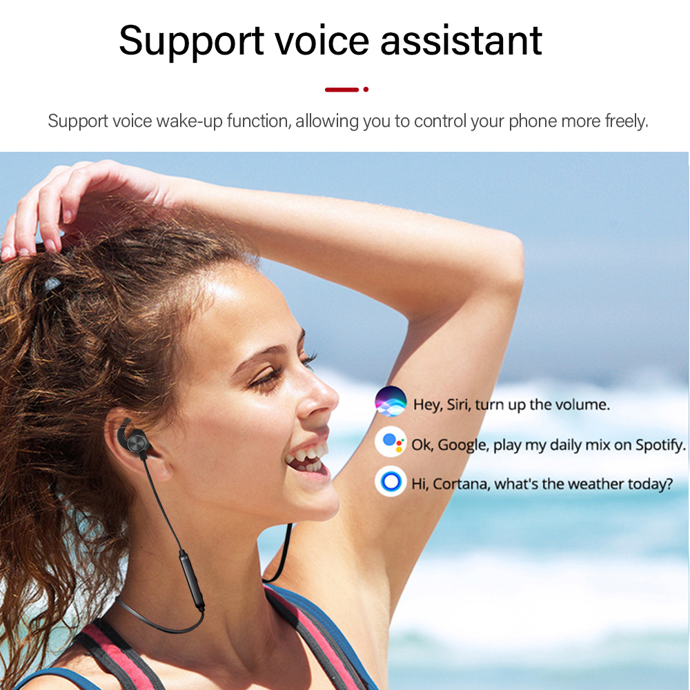 Motorola Headphone Neck-mounted BT5.0 Earphone Sports Waterproof Headset support Voice Command Alexa, Siri, Google Assistant