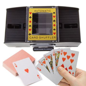 Automatic Poker Card Shuffler Board Games Battery Operated Playing Cards Shuffle 2 Deck Automatic Hand Crank