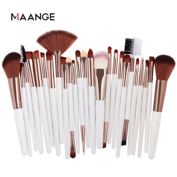 MAANGE 25pcs Makeup Brushes Set Beauty Foundation Power Blush Eye Shadow Brow Lash Fan Lip Concealer Face MakeUp Tool Brush Kit