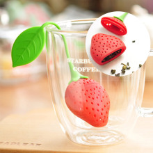 Tea Infuser for Teapot Brew Tea Strainer Silicone Infusers Strawberry Shape Filter Infusers Tea Pot Accessory Infusions for Teas