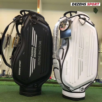 DEZENS Professional golf bag PU waterproof new sports golf bag white/black