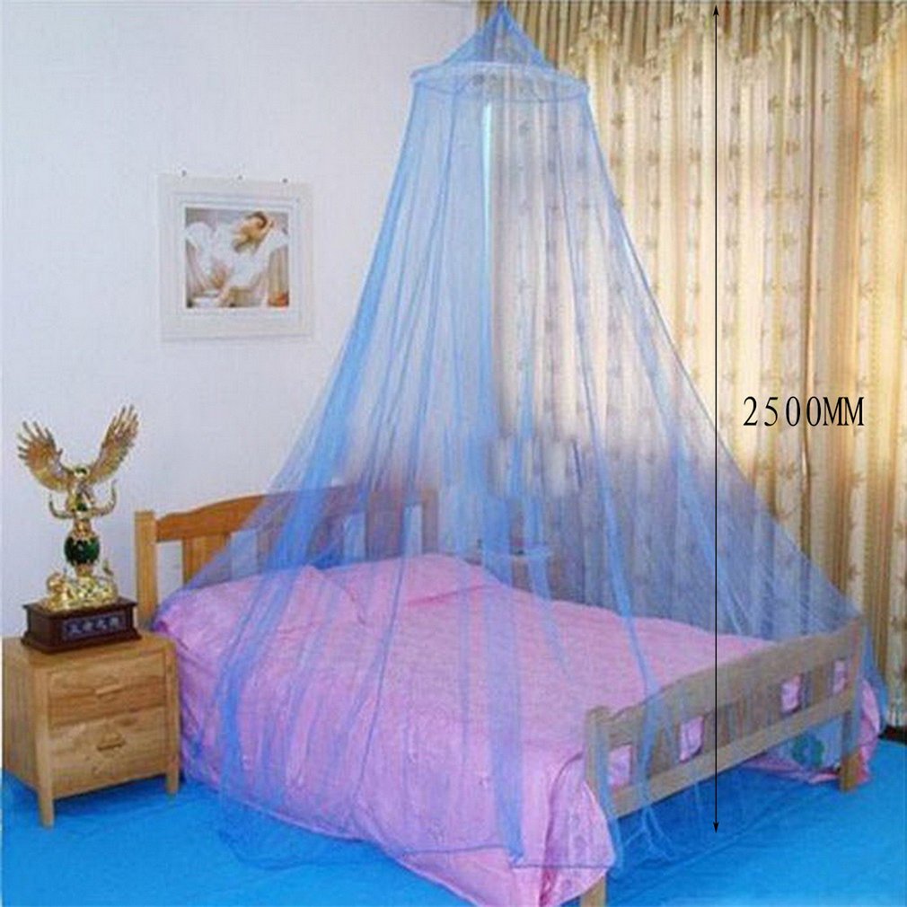 Outdoor Summer Round Lace Insect Bed Canopy Netting Curtain Polyester Mesh Fabric Home Textile Elegant Hung Dome Mosquito Net