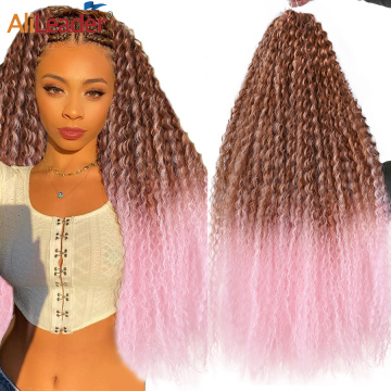 28 inci brazilian braids crochet rambut sintetik pelanjutan rambut braiding