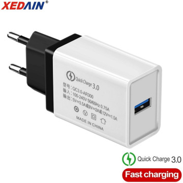 18W EU/USA Quick Charge QC 3.0 USB Phone Chargers Cable Fast Charger Wall Charger for Samsung Xiaomi Huawei Android Micro Cables