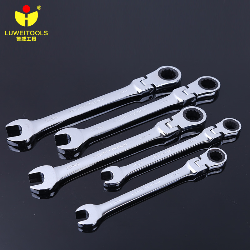 LUWEI Flexible Ratchet Gears Wrench Open End Wrenches Repair Tools To Bike Torque Wrench Spanner 6/7/8/9/10/11/12~19/22/24mm