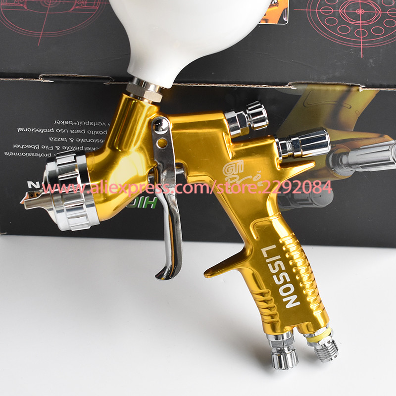 high quality professional GTI pro lite golden painting gun TE20/T110 1.3mm nozzle spray gun paint gun water based air spray gun