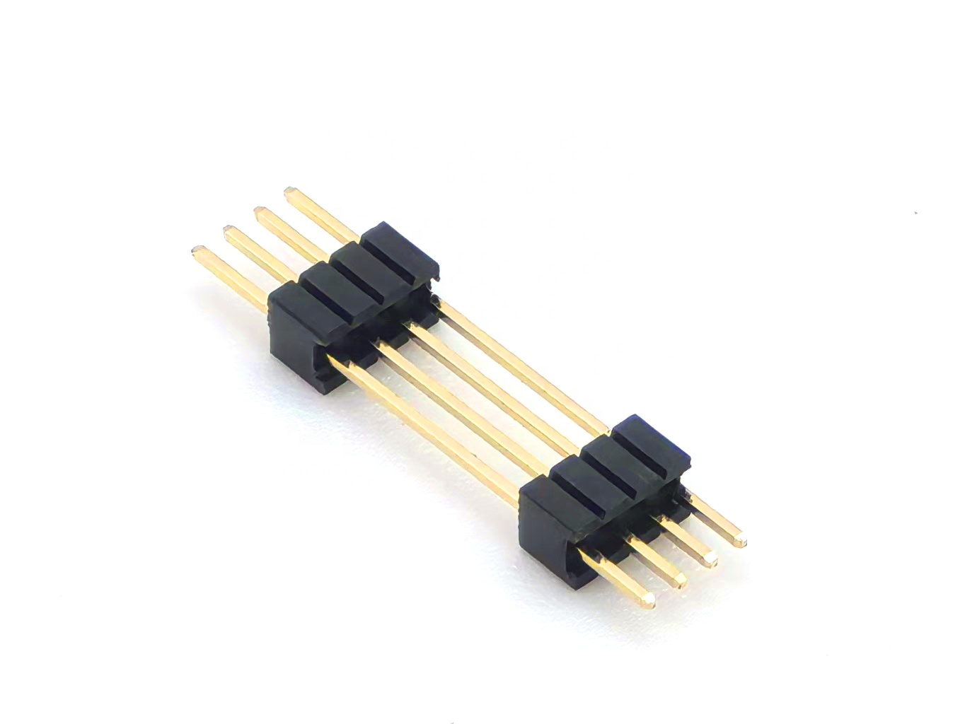 1.27mm Pitch Pin Header Connector Single Row Straight Dual Plastic SQ0.4mm H5.0mm 1*4P