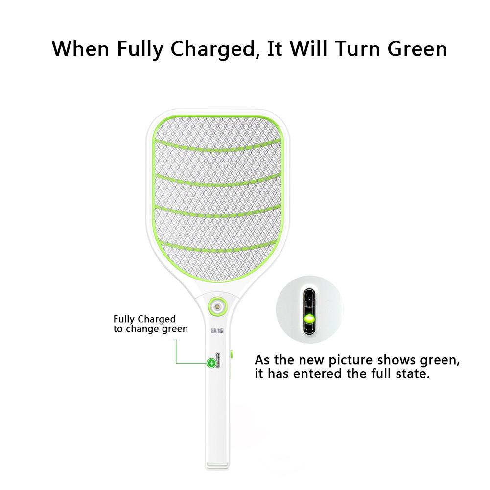 Home Electric Fly Mosquito Swatter Mini Bug Zapper USB Charging Triple-Layer Safety Mosquito Flies Killer Battery Trap Swatter