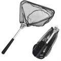 Portable Aluminum Alloy Triangle Retractable Folding Fishing Net Fly Hand Dip Casting Net Fishing Tackle Fishing Tank Tools