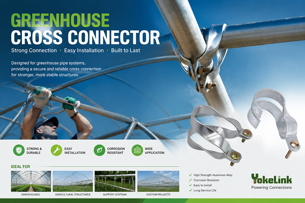 Greenhouse Cross Connector Purlin Clamp (3)