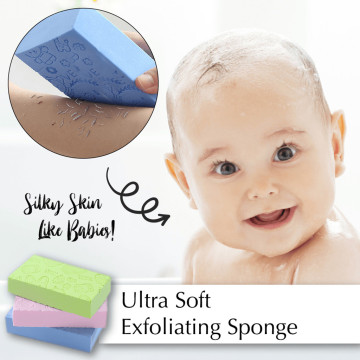 3pcs Adult Kid Soft Exfoliating Body Skin Bath Shower Spa Brush Washing Sponge Pad Scrubber Sponges Cleaning Bathroom Accessory