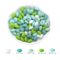 Cute-idea 12mm 100PCs/lot Lentil Silicone Beads Teether Pacifier Chain Accessories Handmade Baby Product Toy Teething BPA Free