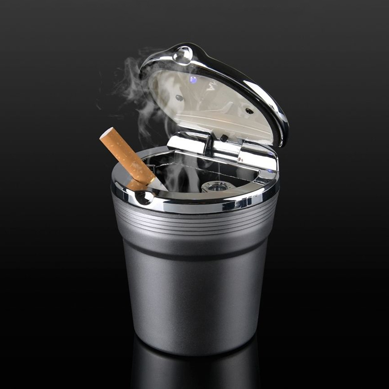 For Seat FR leon mk3 mk2 5f lbiza Altea 6 With Led Lights car Logo Creative Personality ashtray Creative cigarette dustbin
