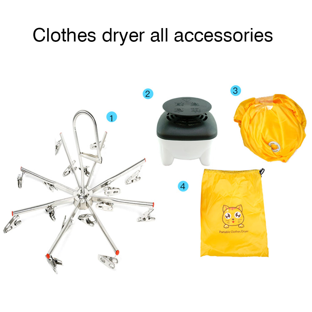 Portable Electric Clothes Hanger Dryer Mini Travel Clothes Drying Foldable 220v Laundry Secador Machine Baby Clothes Dryer
