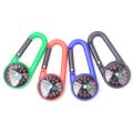 Sturdy Plastic Compass Carabiner Keychain Waterproof Pocket Size Key Ring Decor Outdoor Camping Gear Adventure Survival