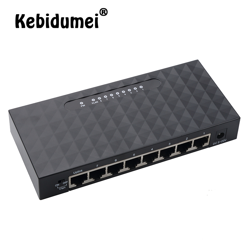 8 Port Gigabit Network Switch 10/100/1000Mbps Gigabit Ethernet Network Switch Lan Hub High Performance Ethernet Smart Switcher