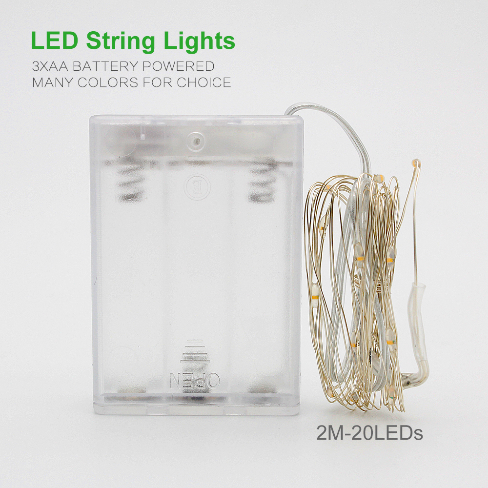 ANBLUB 2M 5M 10M Copper Wire LED String lights Waterproof Holiday lighting For Fairy Christmas Tree Wedding Party Decoration