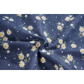 blue Denim Fabric thin cloth floral Small flower printing garment fabric diy sewing clothes dress Soft breathable