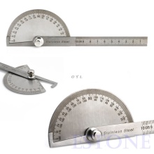 New Stainless Steel 180 degree Protractor Angle Finder Arm Measuring Ruler Tool