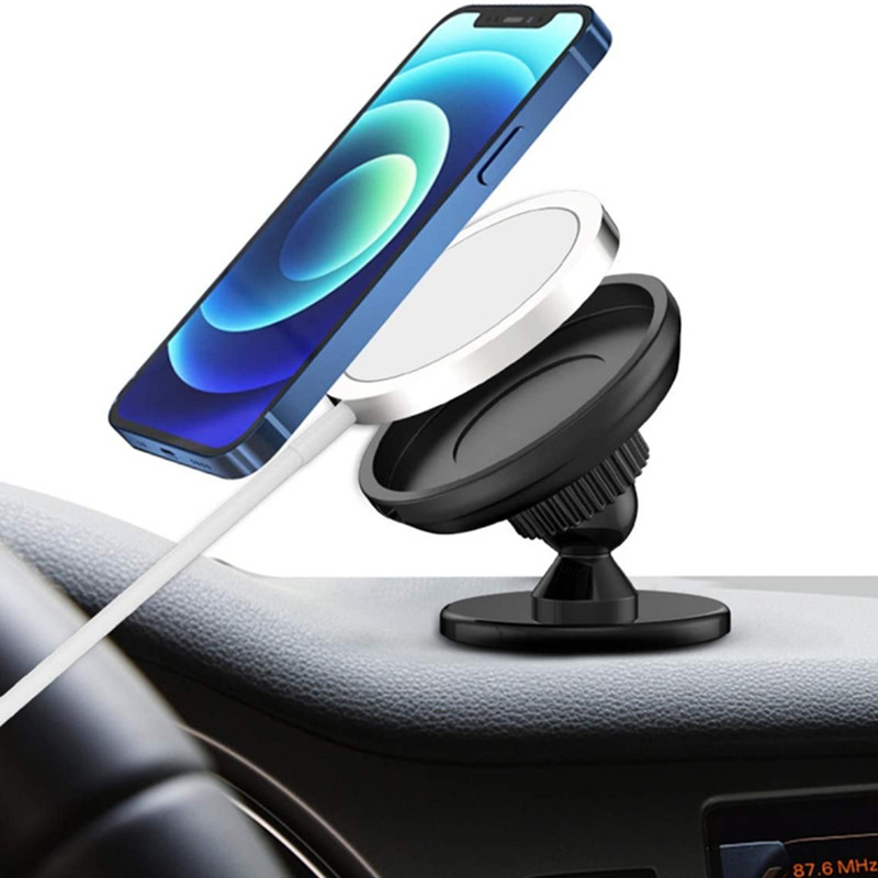 Car Phone Holder Charger Cradle Stand For Wireless Charge For IPhone 12 Interior Accessories (Not Include Charger)
