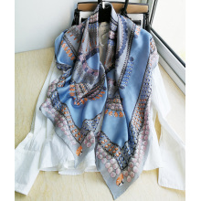 100% Pure Silk Satin Square Big Scarf Shawl Wrap Kerchief 43.3"x43.3" WJ027