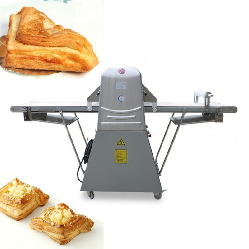 500mm Working Bench Puff Pastry Machine Restaurant Freestanding Pizza Pie Dough Sheet Bread Roller Shortening Making Machine
