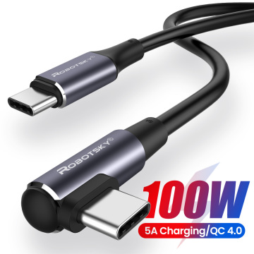 100W Type C to USB C PD Fast Charging Cable QC 4.0 Quick Charge for Mac Huawei Laptop Samsung 60W QC 3.0 Fast Charging Cord