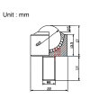 Precision straight 360degree ball /caster/wheel,kSM-12FL Universal ball bearing/M8 screw cylinder,flexible durable,hardware