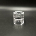 Ridged Double Purpose Glass Candle Holder