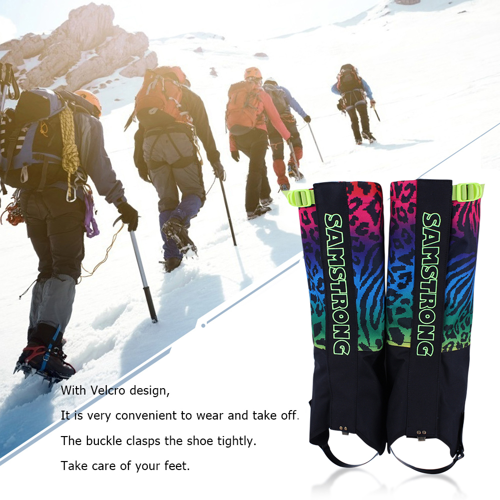 1 Pair Breathable Climbing Skiing Waterproof Boots Snow Leg Warmer Outdoor Camping Hiking Gaiters Shoes Cover Winter Warm Supply
