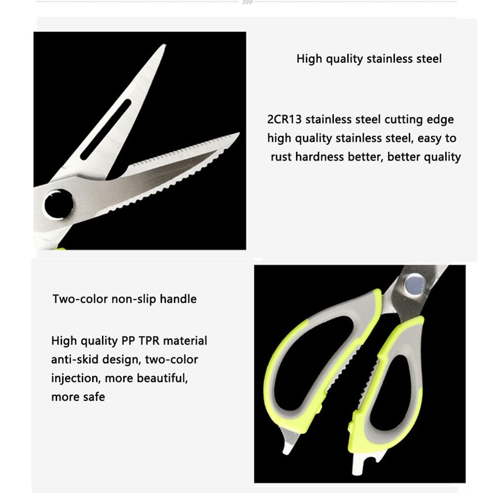 Household Stainless Steel Kitchen Scissor Food Shears for Meat Vegetables Kitchen Scissors Multifunctional Kitchen Scissor