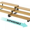 4-Pack Bamboo Expandable Spice Rack Organizer for Kitchen