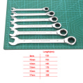 8-17mm Ratchet Combination Wrench Set Car Repair Hand Tools Full Polished Ratcheting Spanner Kit A Set of Keys Gear Ring Wrench